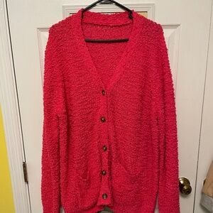 Unbranded 3X Popcorn Style Pink Cardigan